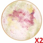 Resim Porland Cosmos Desen Düz Tabak 24 cm 2'li 04ALM006665 Renkli 