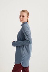Resim GYM-FIT Balıkçı Yaka Quick Dry Eşofman Üstü - Mavi - XXL 