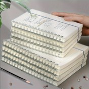 Resim 1 adet, A5/B5, 60 Sayfa, 120 Sayfa, Basit Spiral Bobinli Defter, Yatay Çizgi/Izgara Günlük, Su Geçirmez PP Kapak, Günlük Not, Ofis Malzemeleri, Ofis, Ev, Okul için Not Defteri 