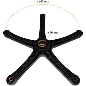 Resim Dovi Ofis Koltuğu Plastik Yıldız Ayak 