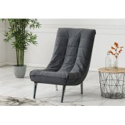 Resim Meşe Home Smart Kılıflı Süngerli Metal Ayaklı Berjer Gri 