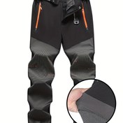 Resim Erkek Bahar/Yaz Rahat Düz Bacaklı Pantolon, Naylon Spandex, Hafif Esneklik, Renk Blok Tasarımı, Orta Bel, Normal Kalıp, Kemerli, Spor İçin 