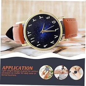 Resim Hemobllo Derin Yıldızlı Gökyüzü Desenli Kadın Ve Erkek Saati Şık Ve Dayanıklı Imitasyon Kordon Ile Özel Günler İçin Saat Ornamenti 