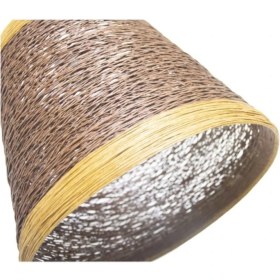 Resim Koyu Kahverengi Ip Sargı, Çocuk Odası ve Bahçe Için Şık Sarkıt Avize 