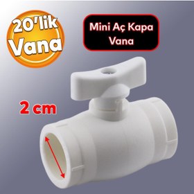 Resim NZB Pprc Küresel Mini Vana Plastik 20'lik Pvc Vanası Dişsiz Aç Kapa Boru Kaynak Makine Bağlantılı 