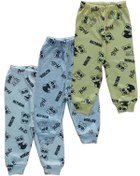 Resim ALİSYUM 3 Adet Unisex Renkli %100 Pamuk Organik Bebek Tek Alt Seti Bebek Pijama Altı Bebek Alt Giyim 