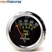 Resim Araba Modifiye Edilmiş Mekanik Yağ Basınç Göstergesi 52mm Evrensel Yarış Aleti Metal Gövde 1169 