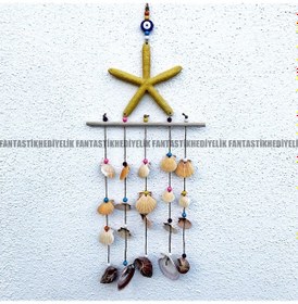Resim Deniz Yıldız Kabuk Nazar Boncuk Balkon Bahçe Rüzgar Gülü Süs (359792727) 