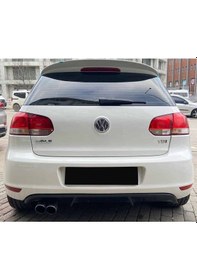 Resim Vw Golf 6 Gtı Difüzör Difizör Plastik Parlak Siyah Çıkışsız 2008 2009 2010 2011 2012 Arka-difizör-bodykit-ek 
