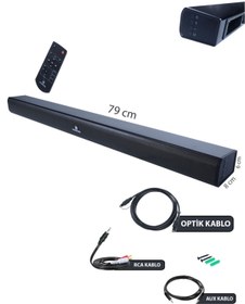 Resim Maxword Slc-160bt Optik Çıkışlı 2.0 Kanal Bt Soundbar Tv Ses Sistemi 160w (79X8X6 CM) 