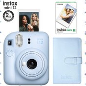 Resim Fujifilm Instax Mini 12 Fotoğraf Makinesi + 10'lu Film + Laporta Albüm Seti Mavi 