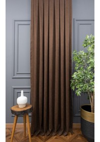 Resim Evdepo Home Sütlü Kahve Fon Perde Tek Kanat Sütlü Kahverengi 