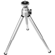 Resim Springsun Gümüş Metal Minik Tripod: 360 Ayarlanabilir, İki Kafa Yapısı, Kaymazsız Ayaklar, Kameralar Ve Projeksiyonlar İçin Taşınabilir 