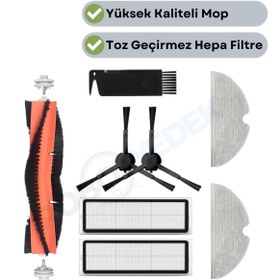 Resim robotyedek Xiaomi Mop 2 Pro 3d (DİKKAT:KAMERALI-PLUS GLOBAL)uyumlu Yedek Fırça Filtre Mop 