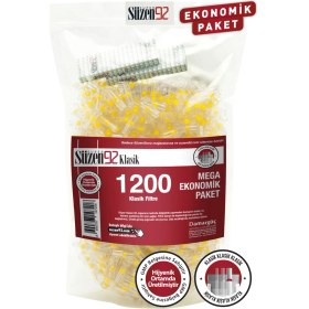 Resim Süzen92 Sigara Ağızlığı Filtresi Klasik 1200'lü Ekonomik Paket 2 Adet Taşıma Kutusu Hediyeli 