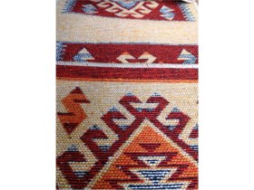 Resim Antik Kilimden Büyük Boy Motosiklet, Heybesi 2 Gözlü, Kilim Çanta, Kırmızı 