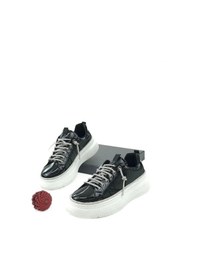 Resim Prego Park Moda Taş Biye Bağcıklı Günlük Kadın Spor Ayakkabı Siyah Siyah 