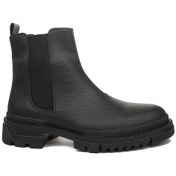 Resim Siyah Kauçuk Taban Erkek Chelsea Bot Siyah 