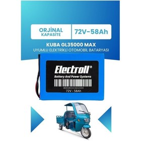 Resim Kuba Gl35000 Max Uyumlu Batarya Lifepo4 72v 58ah 