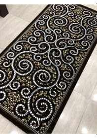 Resim Saray Halı Doğadan 10910 V 100X200 Kahve Taşlı 2 Metre Yolluk ! 