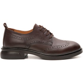 Resim Bulls & Gulls Hakiki Deri Bağcıklı Kadın Oxford Ayakkabı 