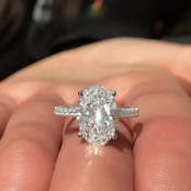 Resim Kadınlar için Zarif & Parıldayan Oval Kesim Kübik Zirkonya Nişan Yüzüğü - Basit Ama Sofistike Söz veya Doğum Günü Hediyesi, Şeffaf Taşlı Alaşım Bant, Düğünler & Partiler için Mükemmel 