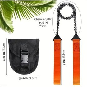 Resim ANI OFİS KIRTASİYE A K Taşınabilir Mini El Zincirli Testere Zincirli Kamp Testeresi + Taşıma Çantası 