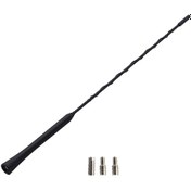 Resim Neevoyu 40 Cm Siyah Katı Alüminyum Evrensel Anten 3 Erkek Somun Aksesuarı Sı-at14004 