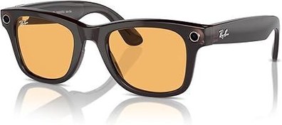 Resim Ray-Ban Meta Wayfarer Akıllı Gözlük Parlak Siyah Sarı 