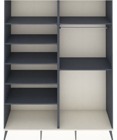 Resim Hyperion Gardrop 7 Raflı 2 Askılı 176x44x221 Antrasit-aytaşı/antrasit Aytaşı/antrasit 