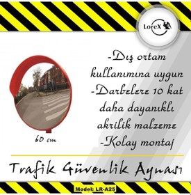 Resim Lorex LR-A25 Akrilik Trafik Güvenlik Aynası 60 CM 