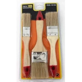 Resim Leaf Shop Real Özs OZS-10149 Kestirme Fırça Set 3 Lü Boya Fırça Seti 1410 