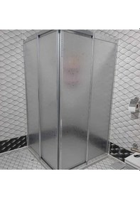 Resim Nokta Duşakabin 90 x 90 Teknesiz Plastik Cam Duşakabin Nd409 Şeffaf 