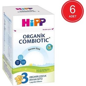 Resim Hipp Organik 3 Devam Sütü 800 G 6 Adet 