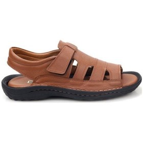 Resim Pisagor Ps-33720 Erkek Ortopedik Deri Sandalet Siyah 