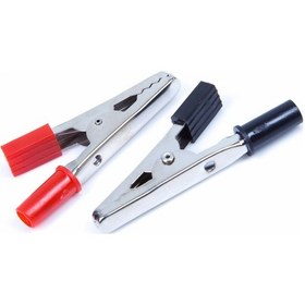 Resim Timsah Ağzı Akü Maşası Kilps Kıskaç Küçük - 2 Adet Kırmızı - Siyah 