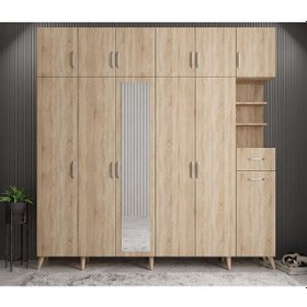 Resim Açelya Portmanto Vestiyer Meşe M9-208 cm 