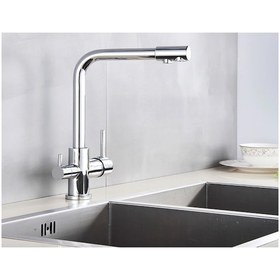 Resim Lexsa Water Su Arıtma Cihazı 3 Yollu Musluk-Arıtmalı Çıkışlı Eviye Bataryası 