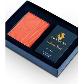 Resim Hediyelik Set Özel Kadın Edp Parfüm Ve Turuncu Deri Kartlık- Vanilya, Kahve, Armut Notalari, K-307 5 Amber 