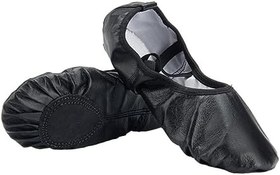 Resim SHERCHPRY Yoga Ayakkabıları Bale Ayakkabıları Taban Bale Ayakkabısı Öküz Derisi Terlik Dans Ayakkabıları Dans Ayakkabıları Çocuk Yoga Egzersiz Ayakkabıları 