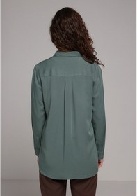 Resim Colin's Colins Regular Fit Shirt Neck Düz Kadın Yeşil Uzun Kol Gömlek Cl1078737 Q1.v1 Duc Duckgreen 