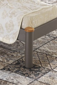 Resim Unimet Kappis-s Tek Kişilik Ferforje Metal Karyola-kahverengi (AHŞAP LATALI) 