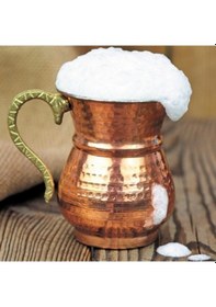 Resim Bakır Bardak Kulplu Bakır Ayran Bardağı 6lı 