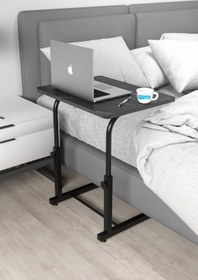 Resim Depolife Yükseklik Ayarlı Laptop Sehpası Kahvaltı Ders Çalışma Bilgisayar Ofis Yemek Çocuk Masası Metal Ayak 