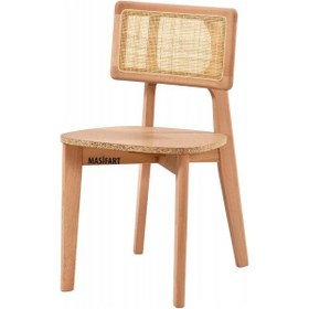 Resim Masifart Gillian İnce Hasırlı Zion Sandalye Cilasız Ham Ham 