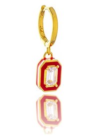Resim Girl On Fire Gümüş Küpe-357 Gold 
