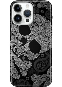 Resim Cekuonline iPhone 16 Pro Max Kılıf Silikon Baskılı 16 Pro Max Kapak Skuller 