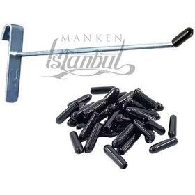 Resim Tel Pano Kancası Koruma Kauçuklu 10 Cm Deluxe Raf Askısı Ekstra Güçlü 95 Adet Krom 