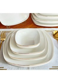 Resim Royking Eliie Gold Line 24 Parça Yemek Takımı Hrn 23020g 