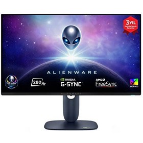 Resim Dell Alienware AW2725D 27 2560x1440 QHD 280Hz 0.03 ms HDMI DP Type-C True Black 400 QD-OLED Gaming Monitör 